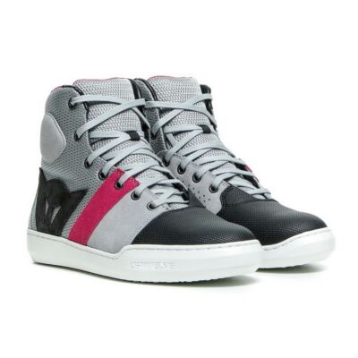 Dainese YORK AIR LADY perforované kotníkové boty světle-šedé/růžové vel.38